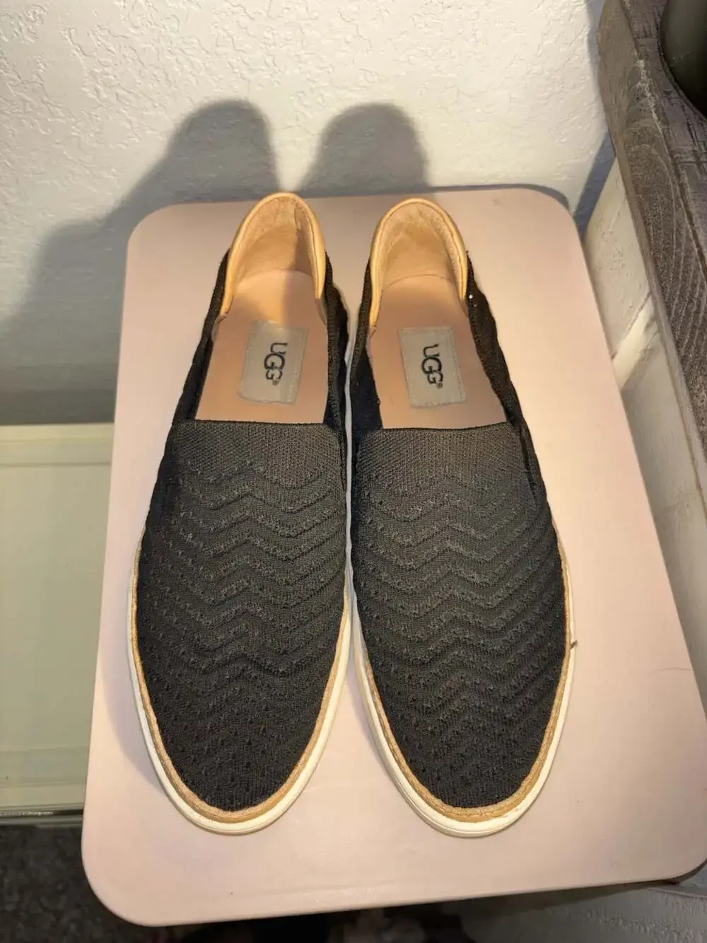 O2: Sammy Chevron black comfy stylish fun daily slip on 8 - Picture 3 of 6
